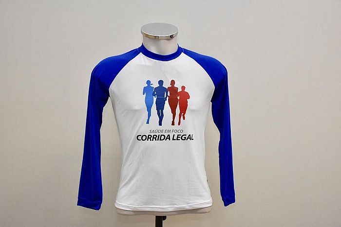 Camiseta manga longa da Corrida Legal, ideal para treinos em dias mais frios