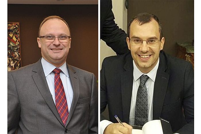 Os procuradores Eroulths Cortiano Junior, presidente da APEP, e Vinícius Klein  (Divulgação)