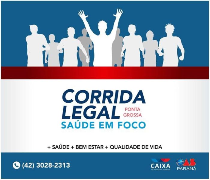 Inscrições e mais informações pelo site www.caapr.org.br/corrida-legal.php - Foto: Divulgação