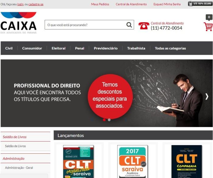 Advogados paranaenses acessam Livraria Virtual pelo www.livrariacaapr.com.br - Foto: Divulgação
