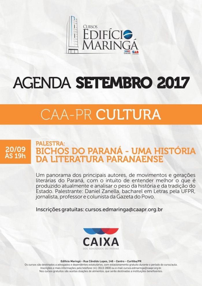 Palestra acontece nesta quarta-feira (20), no Edifício Maringá, com inscrições gratuitas - Foto: Divulgação