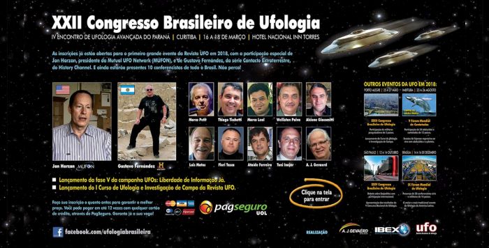 XXII Congresso Brasileiro de Ufologia acontece de 16 a 18 de março em Curitiba - Foto: Divulgação