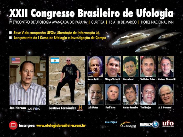 Congresso Brasileiro de Ufologia será realizado em março, nos dias16,1 7 e 18 - Foto: Divulgação