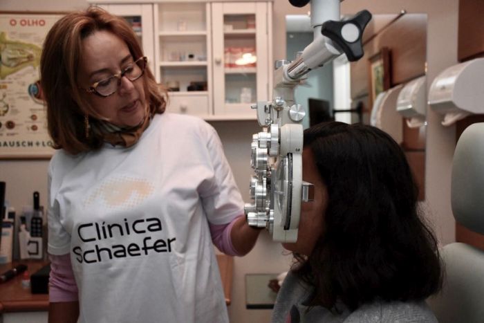Estudantes de Curitiba foram atendidos com exames oftalmológicos gratuitos - Foto: Bebel Ritzmann