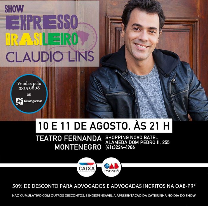 Músico Claudio Lins fará dois shows em Curitiba em agosto - Foto: Divulgação