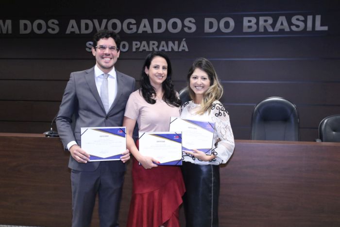 Fernando A. Castelo, Renata Farah P. de Castro e Melissa de Cassia K. Dietrich - Foto: Divulgação/OAB Paraná