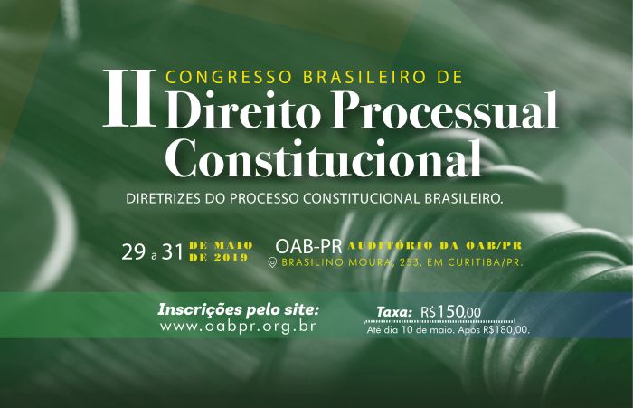 Evento será realizado de 29 a 31 de maio, na sede da OAB Paraná, em Curitiba - Foto: Divulgação