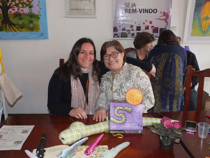 Ilustradora Ingrid Osternack e a autora Marilza Conceição - Foto: Divulgação