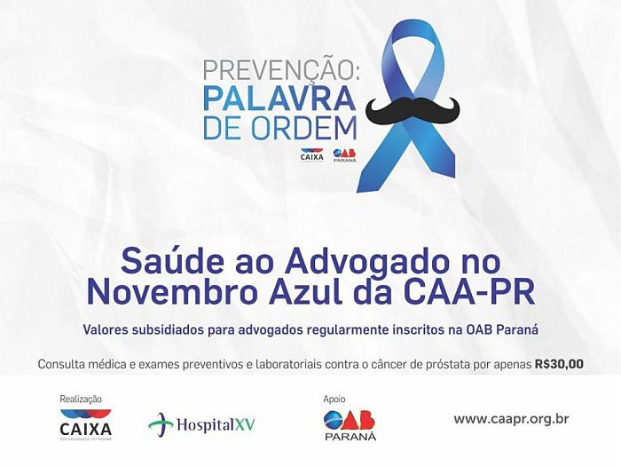 Campanha da CAA-PR, de 1º a 30 de outubro em Curitiba e no interior do estado (Divulgação)