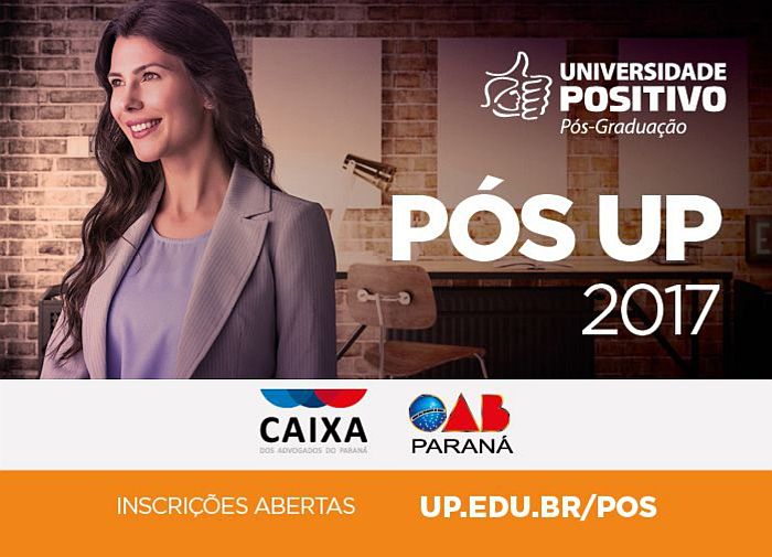 Inscrições abertas pelo site www.up.edu.br/pos