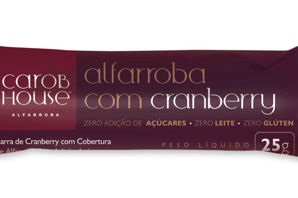 Barra de Cranberry com Alfarroba é a nova delícia da CarobHouse