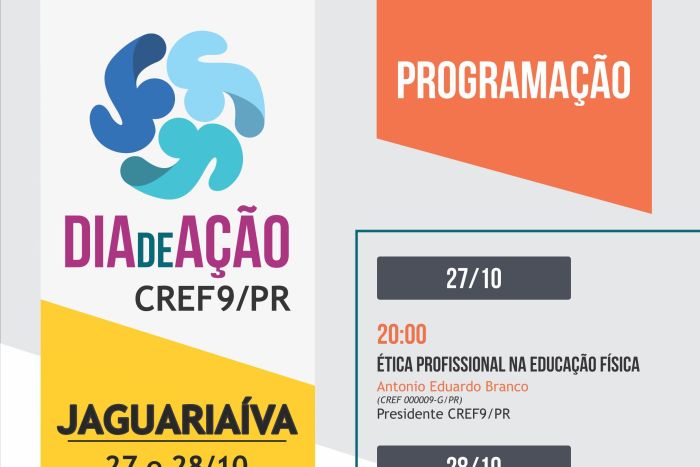 CREF9/PR promove Dia de Ação em Jaguariaíva com palestra e cursos gratuitos