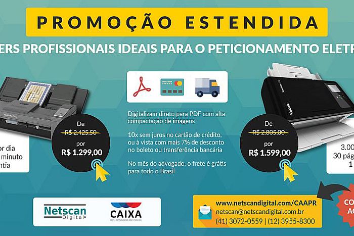 Netscan Digital estende promoção do mês do advogado enquanto durar estoque